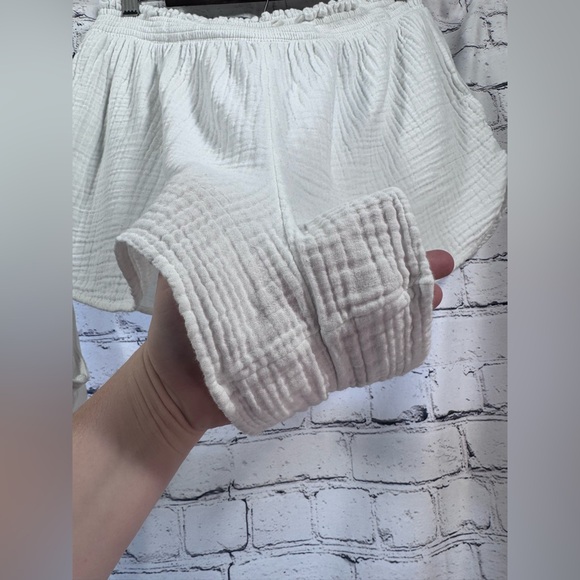 2 Piece Aerie White Sleeveless Top and Shorts Set 100% cotton - Picture 6 of 12